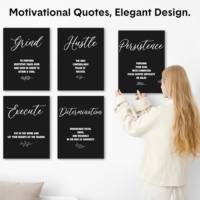 Coume 6 Pack Art Acoustic Panels 12" x 16" Inspirational Self Adhesive