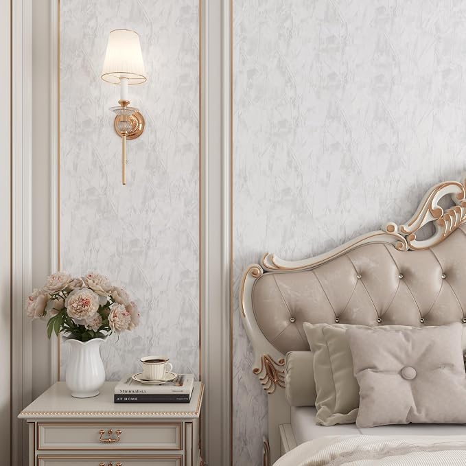 YENHOME 30"X118" Velvet Wallpaper Peel and Stick, Velvet Flocking Contact Paper