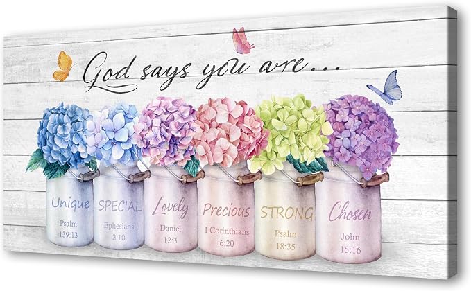 Cao Gen Decor ArtH43050 Inspirational Bible Verse Wall Art: God Says You Are