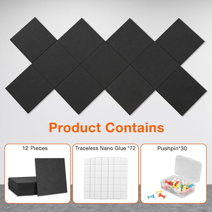 Large Cork Boards for Walls, 12 Pack Bulletin Boards Alternative, Cork Board