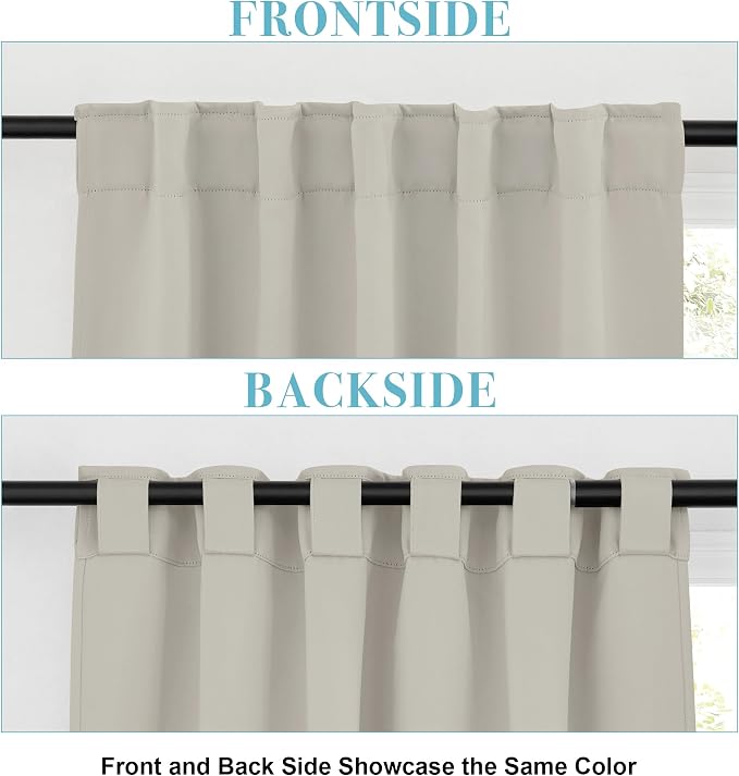 RYB HOME Blackout Curtains for Kitchen, Privacy Thermal Insulating Small Winow