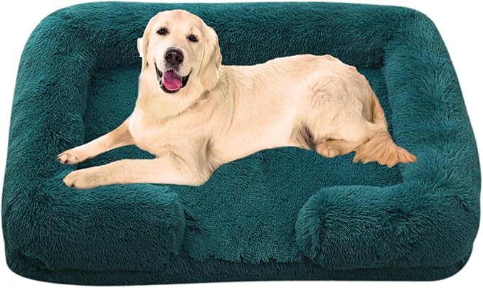 Dog Beds Large Sized dog Orthopedic, Sofa Dog Bed with Waterproof Lining and Nonskid Bottom, Rectangle Washable Dog Bed for Medium Small Dogs and Cats Comfortable ( Color : Orange , Size : 31 x 21" )