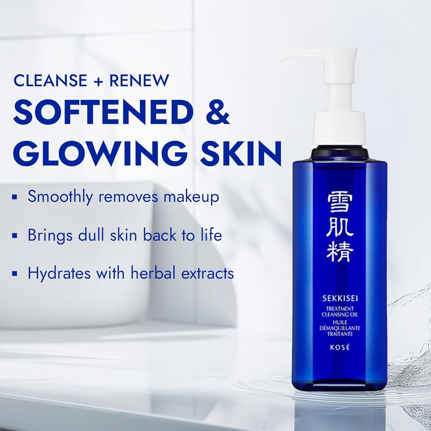 SEKKISEI Treatment Cleansing Oil, Facial Cleanser & Makeup Remover, 10.1 Ounce