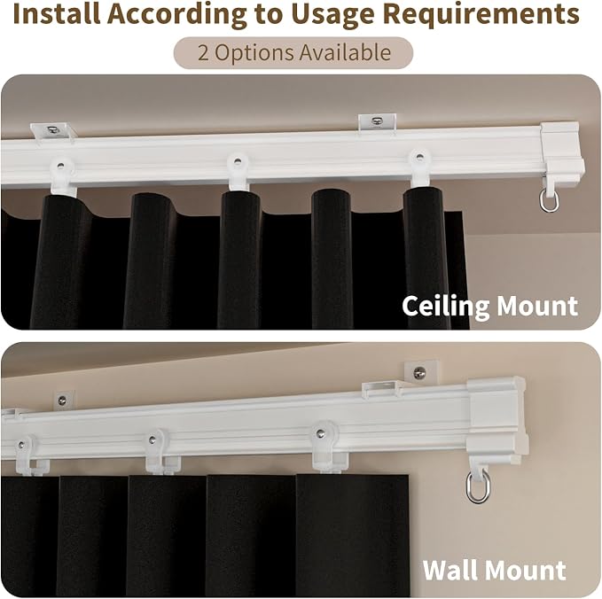 Room Divider Blackout Curtains Extra Wide Ceiling Mounted Curtains Track Sets