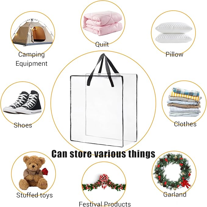 Wreath Storage Bag 2-Pack, 26 Inches 95 L Wreath Storage Container for Home Storage, Storage Bag for Spring Summer Christmas Wreath Decorations or Clothing Blanket Comforters Bed Sheets Pillows