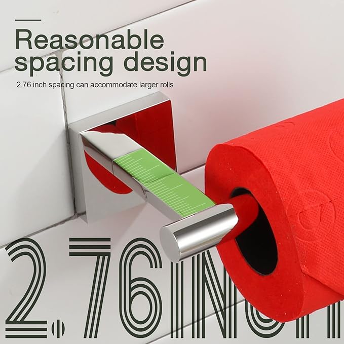 KOKOSIRI Toilet Paper Holder for Bathroom Toilet Roll Holder Hold Mega Rolls Polished Chrome Stainless Steel B2005CH