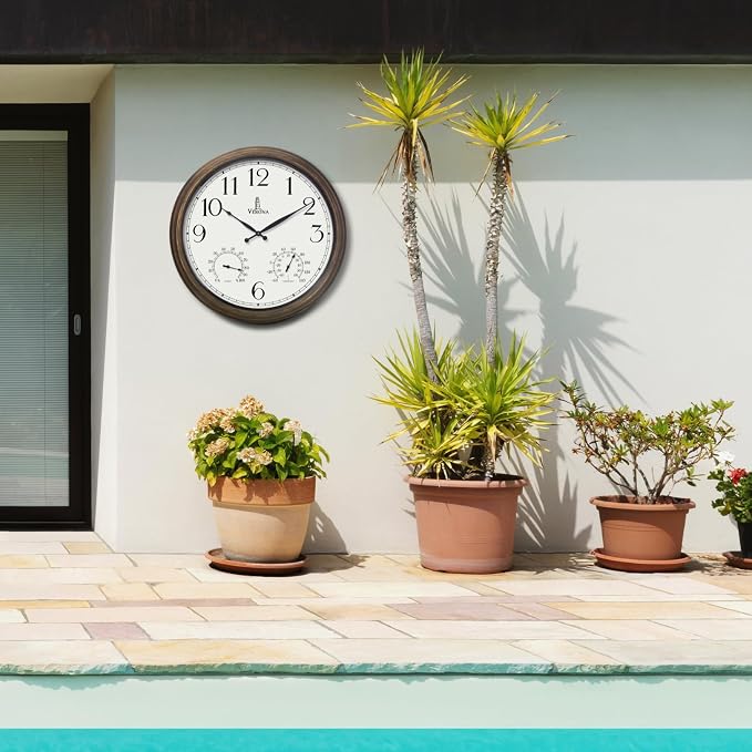 Outdoor Clocks for Patio Large Waterproof