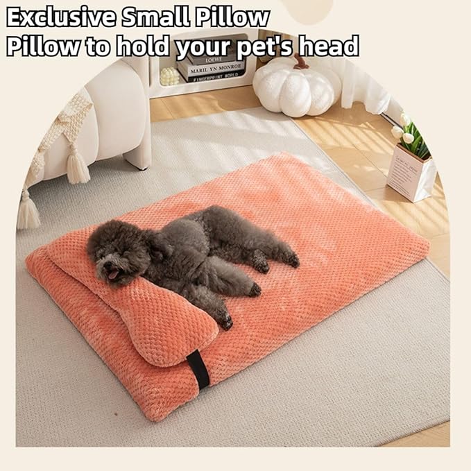 Dog Bed for Small Medium Large Dogs, Dog Mattress with Removable Pillow for Crate Kennel, Sofa Dog Bed, Super Soft Pet Bed for Dogs and Cats, Pet Beds & Furniture (Dark Grey,Large)