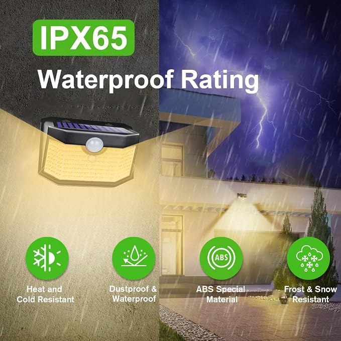HMCITY 120 LED Outdoor Solar Lights-