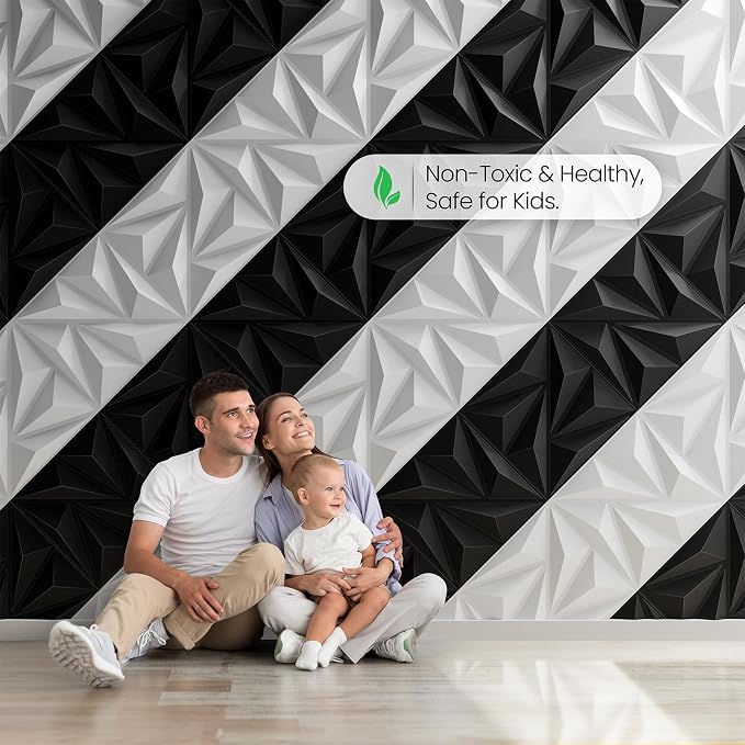 Sonicism Wall Panels Upgrade 72 Pack, 0.7”x11.8”x11.8”Pyramid 3D Wall Panels
