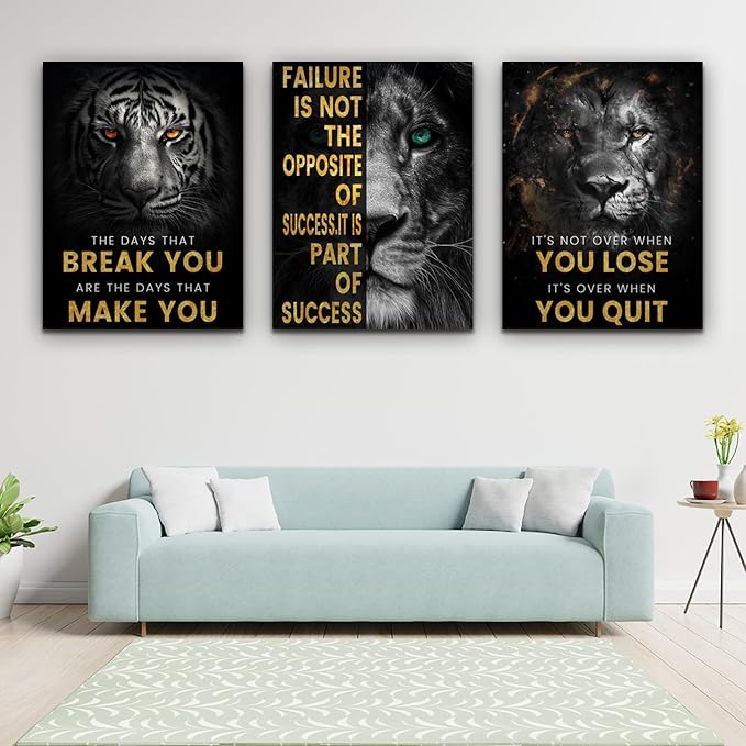 Motivational Office Wall Decor 3 Pieces Paintings Motivational