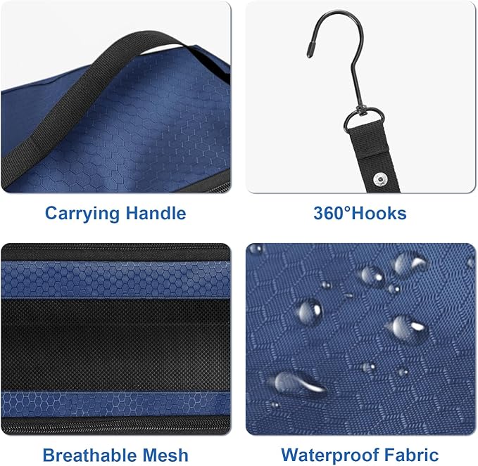 Suitcase Organizer, Travel Luggage Organizer Portable Hanging Travel Shelves Collapsible Hanging Packing Cubes for Carry on Suitcase