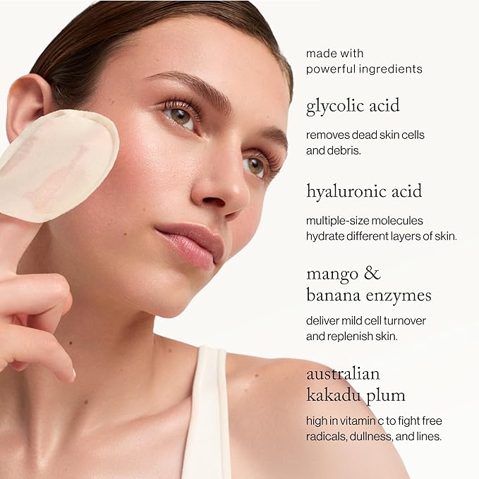 goop Beauty 15% Glycolic Acid Exfoliating Pads | Inspired by a Professional Chemical Peel | Refines & Retexturizes for Glowing Skin | Paraben and Silicone Free | 4 pack