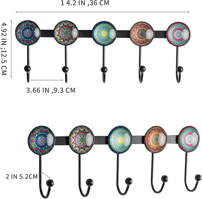 Boho Coat Rack Wall Mounted