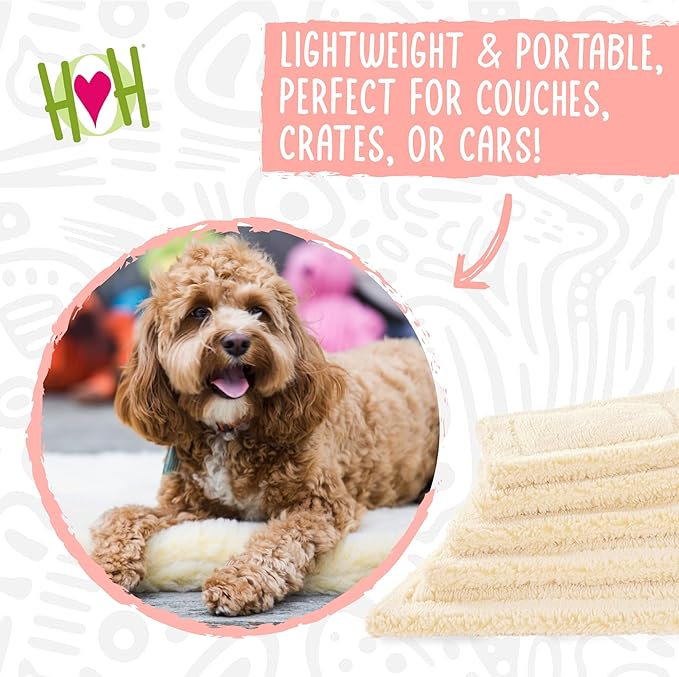 Hugglehounds Hugglefleece Dog Mat, Plush Soft And Durable Crate Mat, Machine Washable Bed (23"x36")