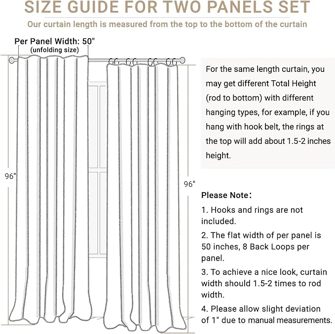100% Blackout Shield Linen Blackout Curtains