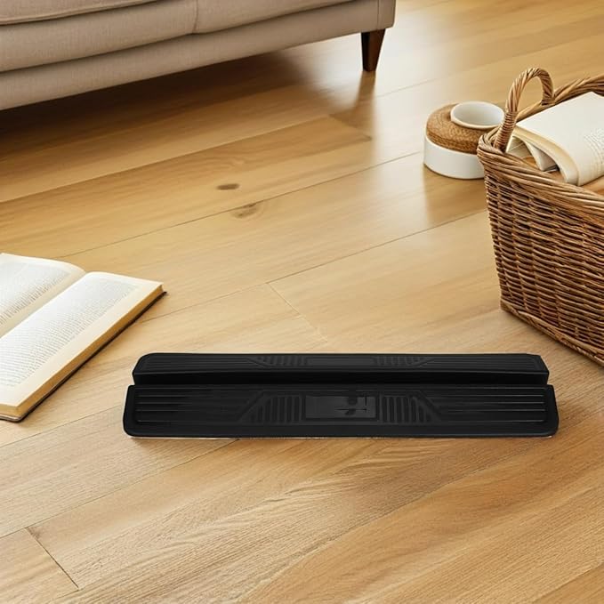Unomor Baby Gate Ramp for Doorway Threshold Anti-Trip Pedal Safety Accessory for Pet Fence and Stairway Guardrail Black Polypropylene 17.71 x 5.11 in
