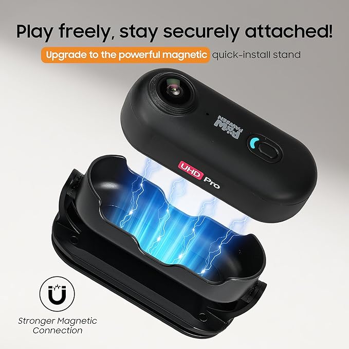 4K UHD Dog& Cat Pet Camera Collar, Video Recorder with Phone App View, Outdoor & Indoor POV Action Cam for Small and Medium-Black Cam-Collar Pink M 64g