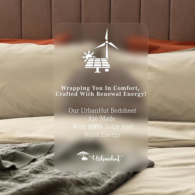 URBANHUT 700 Thread Count Egyptian Cotton Sheets Full Size, 4Pc Sheet Set Soft Luxury Bed Sheets for Full Size Bed, Sateen Weave Hotel Sheets, 14'' Elasticized Deep Pocket - Sand