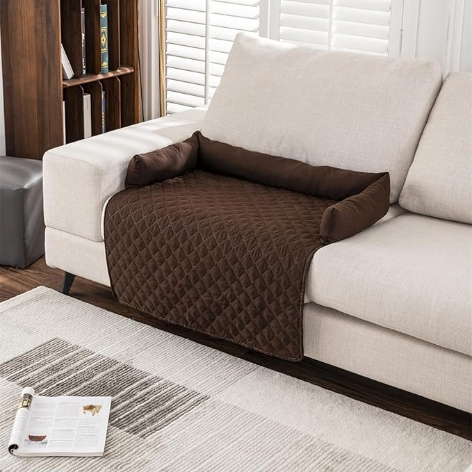 Dog Bed Cover & Couch Protector - Anti-Slip & Waterproof Pet Pad, Cozy Nest for Dogs, Ideal for Sofa, Bed & Car Seat Cushion - Furniture Protector Dark Gray 2XL