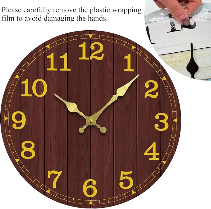 Wall Clock, Modern Wall Clocks Battery Operated, Silent Non Ticking Clock