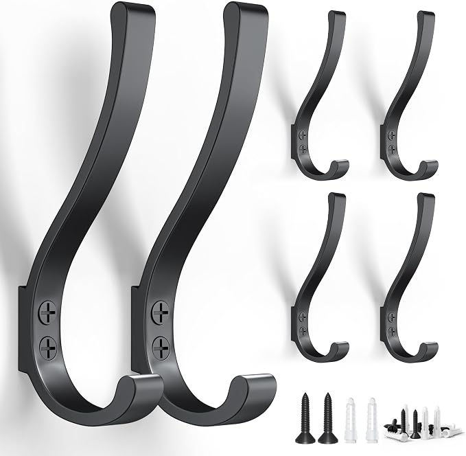 BREYDROK 6-Pack Heavy Duty Coat Hooks