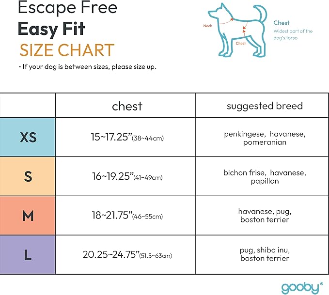 Gooby Escape Free Easy Fit Harness - Orange, Medium - No Pull Step-in Patented Small Dog Harness with Quick Release Buckle - Perfect On The Go No Pull Harness for Small Dogs or Medium Dog Harness