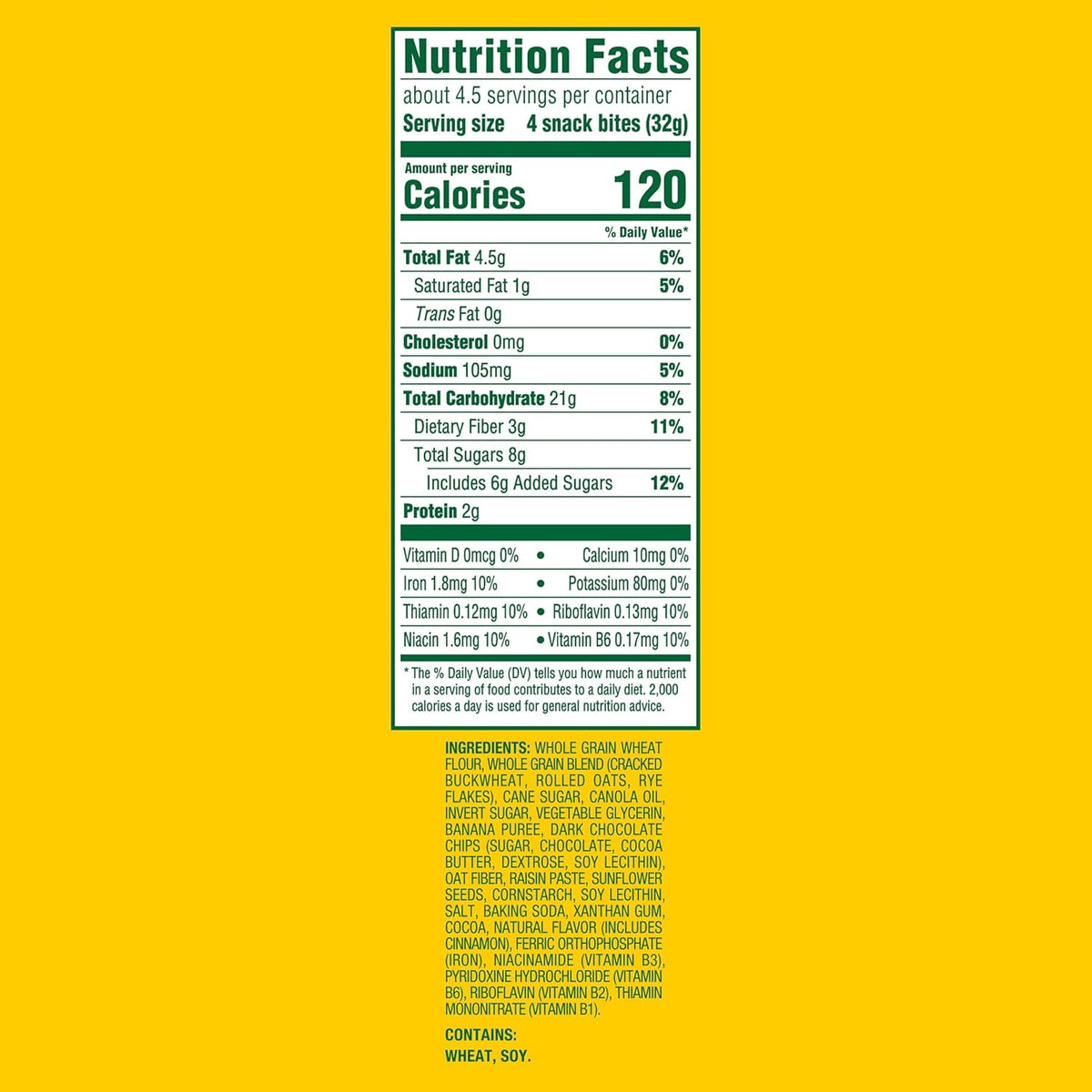 belVita Energy Snack Bites, Banana, Dark Chocolate and Sunflower Seed, 5 oz