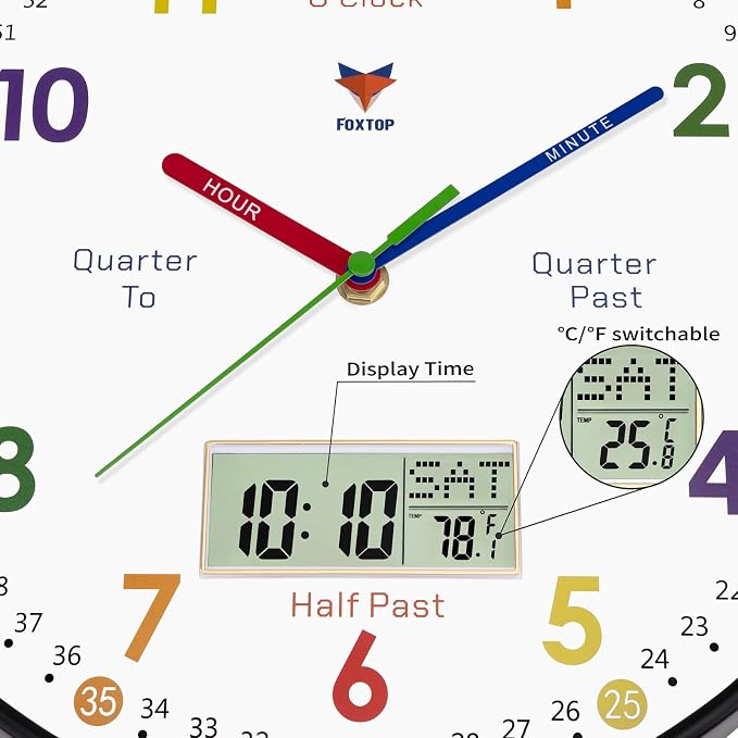 Foxtop Digital and Analog Learning Clock