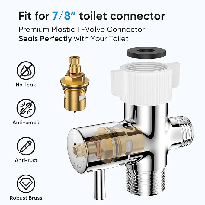 Arofa Handheld Bidet Sprayer for Toilet - 2 Pack Bidets Faucet for Existing Toilets Cloth Diaper Jet Sprayer, Stainless Steel Muslim Shower with Bidet Hose for Feminine Wash