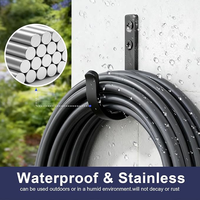 Wall Hooks 8 Pack, 22LB Load-Bearing Black Metal Heavy Duty Hooks