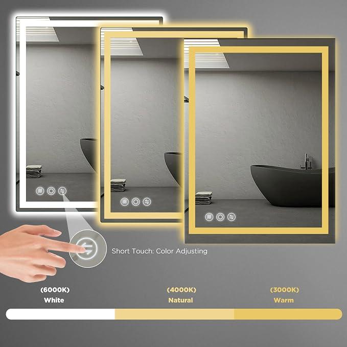 24"x 36" LED Bathroom Mirror