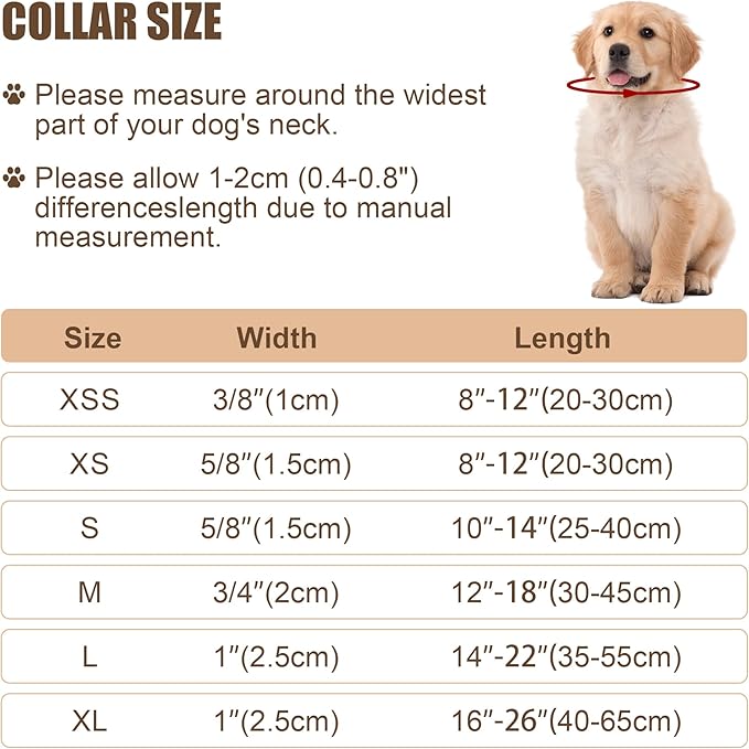Reflective Dog Collar with Buckle Adjustable Safety Nylon Collars for Small Medium Large Dogs, Navy Blue XS