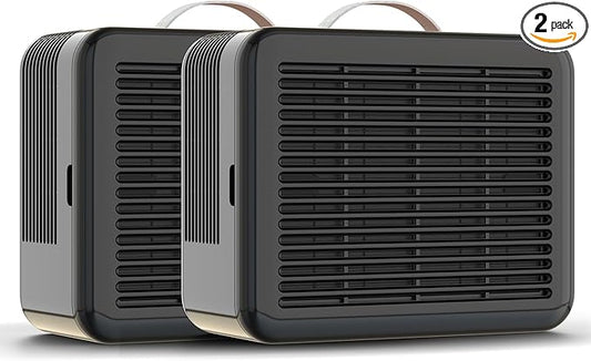 PuroAir Air Purifier 100i Smart HEPA Air Purifiers for Home Pets - Portable Small Air Purifier Filters up to 550 Ft² of Pollutants, Smoke, Pollen, Dust - Room Air Purifiers for Bedroom, Office (2PK)