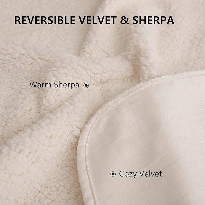 Waterproof Dog Blanket for Medium Dog, Leak Proof Pet Couch Sherpa Throw Blankets for Cat, Reversible Sofa Bed Protector Machine Washable-30 x40,Beige