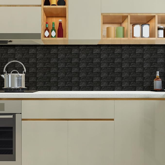 30PCS 3D Wall Panels Peel and Stick Foam, Self-Adhesive Decorative 3D Brick