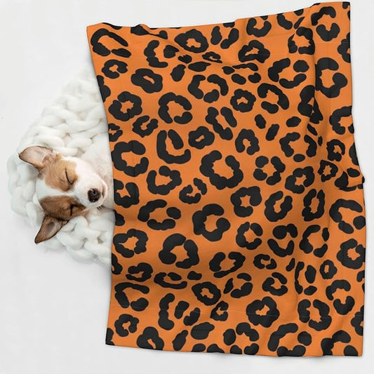 Reversible Pet Blanket for Sofa Protection Pet Comfort, Cheetah Leopard Wood, Double Sided Design with Cozy Nubby Nap Side and Durable Smooth Play Side