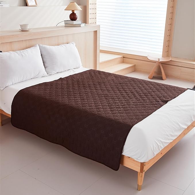 GIBZ Waterproof Dog Bed Blanket Cover Anti Slip Pet Furniture Protector Washable Large Washable Quilted Mat for Indoor, Coffee, 200x260cm
