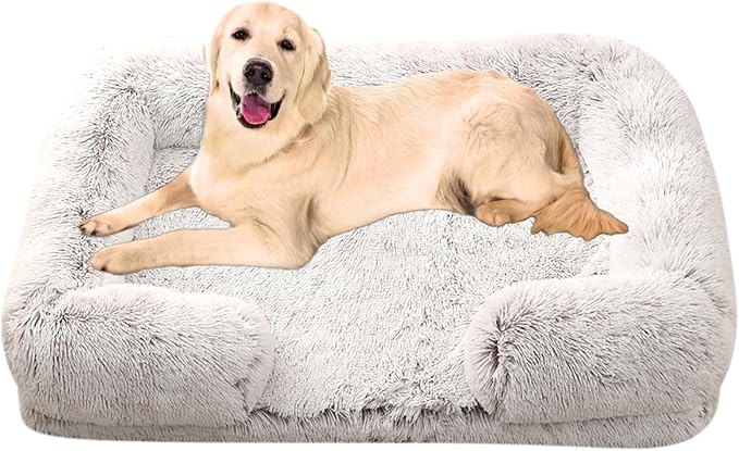 Dog Beds Large Sized dog Orthopedic, Sofa Dog Bed with Waterproof Lining and Nonskid Bottom, Rectangle Washable Dog Bed for Medium Small Dogs and Cats Comfortable ( Color : Brown , Size : 31 x 21" )