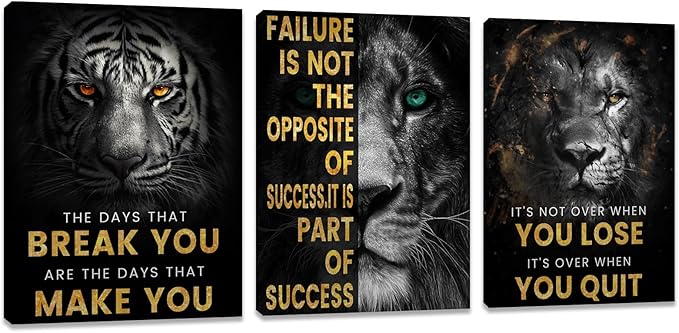 Motivational Office Wall Decor 3 Pieces Paintings Motivational