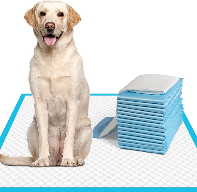 IMMCUTE Dog Pee Pads Extra Large 28"x34", X-Large Training Puppy Pee Pads Super Absorbent & Leak-Proof, XL Disposable Pet Piddle Pad and Potty Pads for Dogs, Puppies, Doggie (18 Count)