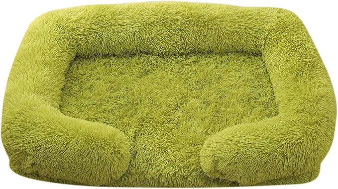 Dog Beds Large Sized dog Orthopedic, Sofa Dog Bed with Waterproof Lining and Nonskid Bottom, Rectangle Washable Dog Bed for Medium Small Dogs and Cats Comfortable ( Color : Green , Size : 43 x 27" )