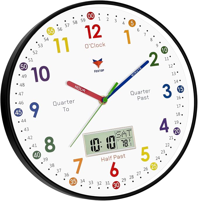 Foxtop Digital and Analog Learning Clock