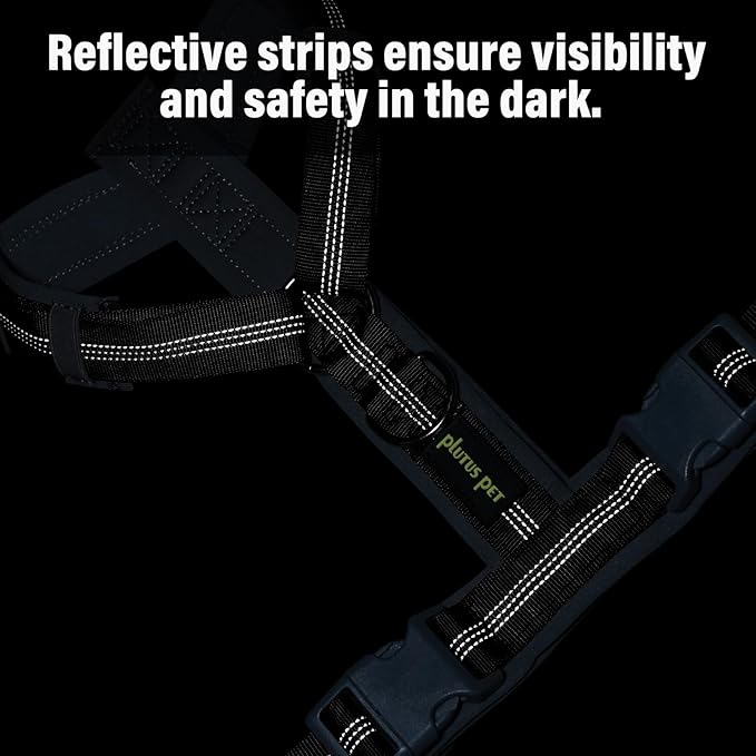Plutus Pet No Pull Dog Harness, Adjustable Nylon Harness with Soft Padding, Reflective and Heavy Duty Dog Harness for Small, Medium, Large Dogs(Ranger Green, XS)
