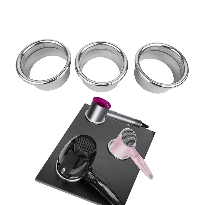 3.0 Inch 3pcs Open Hair Styling Dryer Appliance Tools Holder Tube Package Salon Station Hair Dryer Organizer Holder Tube