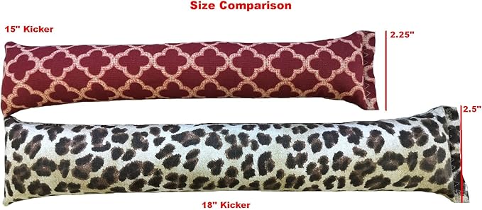 Extra Large 18" Catnip Kicker Toys/Kitty Kick Sticks/Cat-Nip Kick Sticks (Beige and Red Plaid) (Kickers Filled with 1 oz Premium Canadian Catnip)