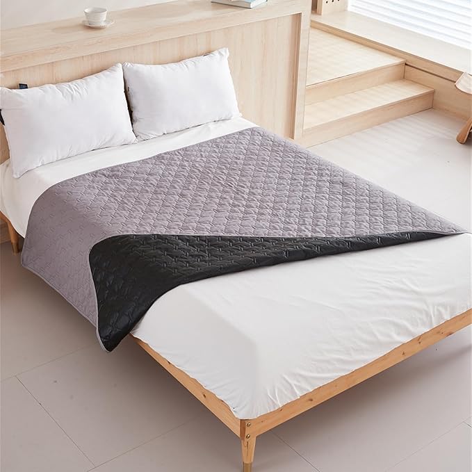 GIBZ Waterproof Dog Bed Blanket Cover Anti Slip Pet Furniture Protector Washable Large Washable Quilted Mat for Indoor, Khaki, 130x200cm