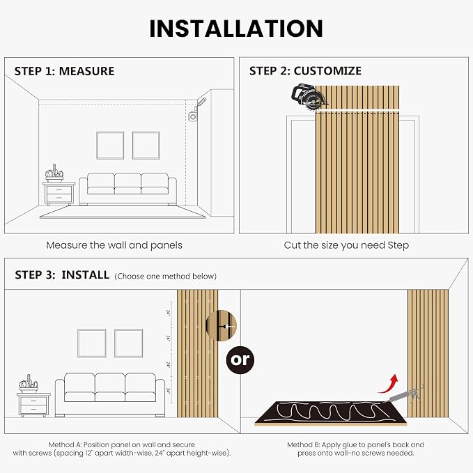 Acoustic Wood Slat Wall Panels