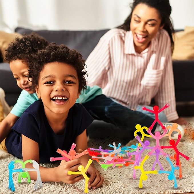 48pcs Magnetic People Figures for Kids 3-8 Travel STEM Fidget Toy | Safe ASTM-certified, Quiet Play for Airplane Car Trips Restaurant, Develops Creativity for Classroom Rewards Stocking Stuffer