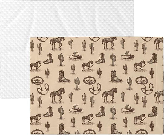 Waterproof Dog Blanket Soft Pet Blanket for Puppy Cat, Fleece Cat Throw Blankets for Furniture Bed Couch Sofa Reversible - Western Cowboy 1